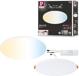Paulmann 79957 panel LED panel wpuszczany Veluna VariFit Edge 200mm okrągły sterowanie św. białym Tunable White Biały tw. sztuczne opr. sufitowa