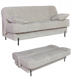 Kanapa sofa Sara rozkładana wersalka do spania Rene Family meble beżowa