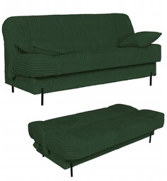 Kanapa sofa Sara rozkładana wersalka do spania Rene Family meble zielona