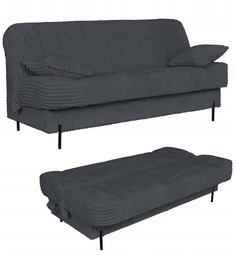 Kanapa sofa Sara rozkładana wersalka do spania Rene Family meble ciem szara