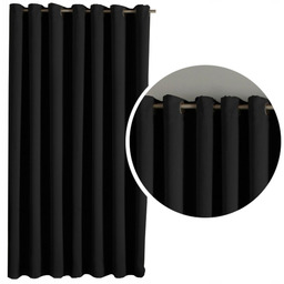 Zasłona zaciemniająca Blackout 200x250 wys. grube zasłony kolor Czarny
