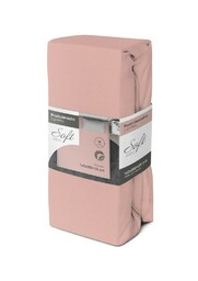Faro Prześcieradło jersey z gumką soft 160x200 różowe na materac 25 cm