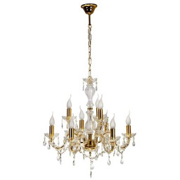 Lampa wisząca MARIA TERESA 9x40W E14 złoty CANDELLUX