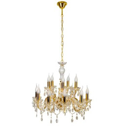 Lampa wisząca MARIA TERESA 12x40W E14 złoty CANDELLUX