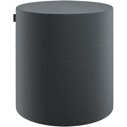 Puf Barrel, grafitowy welwet, ø40, wys. 40 cm, Ingrid