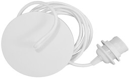 Rozeta sufitowa Rosette Ø14 cm do lampa wisząca biała L 2,1 m, E27 - 04144