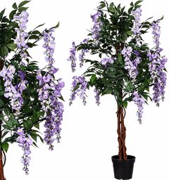SZTUCZNE DRZEWO GLICYNIA FIOLETOWA 120 CM KWIAT