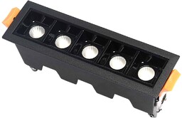 Lampa liniowa LED wpuszczana podtynkowa 10W 4000K czarna 581 - Decorativi Oficjalny Dystrybutor