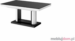 Ławostół QUADRO LUX Hubertus Wysoki połysk, Czarno - Biały, 75x120-170