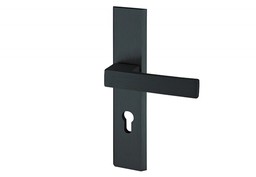 Klamka AXA Haga ++ 72 WB, kolor F8 - czarny (grubość drzwi 74-83 mm)