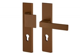 Pochwyt-klamka AXA Haga ++ 72 WB, kolor F4 - stare złoto (grubość drzwi 74-83 mm)