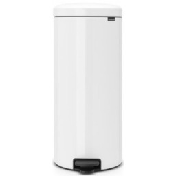 BRABANTIA Kosz na śmieci z pedałem 114748 NewIcon ciche zamykanie, przenośny 30L Biały Zyskaj