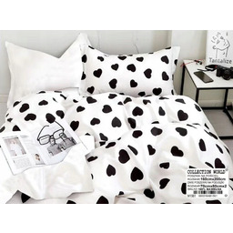 Pościel 140x200 Dwustronna Bawełna Satynowa Collection World Serca