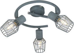 Candellux VIKING 98-68040 plafon lampa sufitowa spirala regulacja klosza szary 3X40W E14 43cm