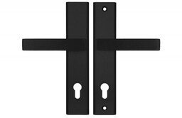 Klamka AXA Haga ++ 92 WB, kolor F8 - czarny (grubość drzwi 74-83 mm)