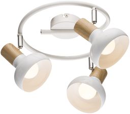 Candellux PUERTO 98-62697 plafon lampa sufitowa spirala biała drewno 3X40W E14 40cm