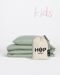 Pościel Perkal 100x135 Hop Design Pure Kids Szałwiowa Zieleń