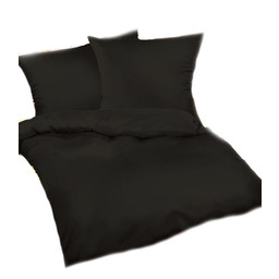Extrapościel Pościel bawełniana 160x200 czarna 27 1x40x80 jednobarwna