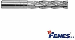 FENES Frez trzpieniowy do metalu 4 mm 4-ostrzowy o ostrzach centralnych długi walcowo-czołowy chwyt walcowy DIN844-A L-M-N HSS-E 0641-512-111-540