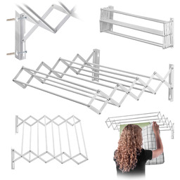 Suszarka ścienna, łazienkowa, rozkładana Ripalta, biała 60 cm