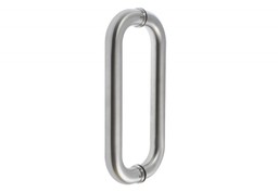 Pochwyt dwustronny zaokrąglony B-Harko fi 32x300 z elementami mocującymi stal nierdzewna matowa kpl. śrub