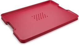 Joseph Joseph Wielofunkcyjna deska do krojenia Cut&Carve Plus, Bardzo duży - 33.4L x 47W, Czerwony