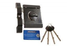 Zamek nawierzchniowy Gerda TYTAN ZX, długi klucz GT8 (85 mm), grafit, atest klasa C, lewy