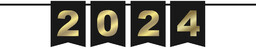 Baner sylwestrowy złoty 2026 - 1 szt.