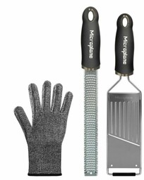 Microplane GOURMET Zestaw tarek + rękawiczka