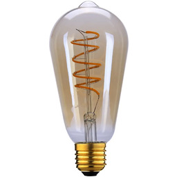 Żarówka LED E27 6W 2200K 3S Dimm Spiral Amber 757-ST64-3DM-SR-AMB - Italux
