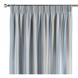 Zasłona na taśmie marszczącej 1 szt., niebieskie pasy, Vibes