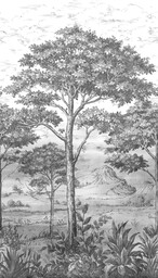 Fototapeta mural las tropikalny Grandeco Orom 2 A56702 159x280 cm