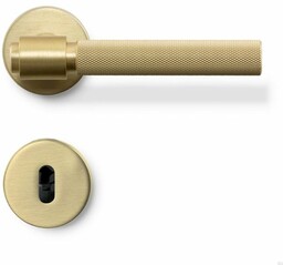 Klamka do drzwi Helix 200 Metalowa Złota Zamek modułowy