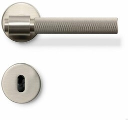 Klamka do drzwi Helix 200 Metalowa Srebrna Zamek modułowy