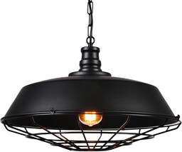 LAMPA WISZĄCA INDUSTRIALNA LOFT CZARNA ARIGIO D45 LUMINA DECO