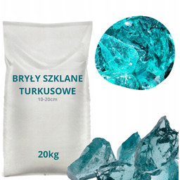 Bryły Szklane Ozdobne Do Gabionów Dekoracyjny Kamień Szklany 8-12cm 20kg