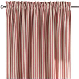 Zasłona na kanale z grzywką 1 szt., czerwono-białe pasy (1,5cm), Quadro