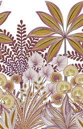 Fototapeta mural egzotyczne liście Grandeco Orom 2 A67701 159x280 cm