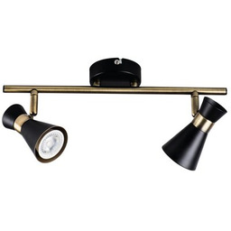 KANLUX Lampa sufitowa Mileno EL-2I B-AG Czarno-złoty