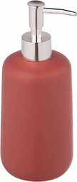 WENKO dozownik mydła Olinda, czerwony, akcesoria łazienkowe z matowym wykończeniem, 0,5 l