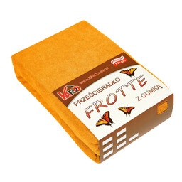 KARO Prześcieradło frotte z gumką 90x200 pomarańczowe 050 grube 200g/m2