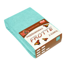 KARO Prześcieradło frotte z gumką 140x200 miętowe 054 grube 200g/m2