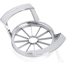 Leifheit Seria ProLine, krajalnica do jabłek z ostrzami ze stali nierdzewnej, podzielona na 12 takich samych kawałków i pestek, krajalnica do owoców, łatwe czyszczenie, drylownica do jabłek, srebrna