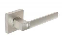 Klamka drzwiowa GAMET VERSA DH02-25K-G6 z rozetą kwadratową, nikiel/satyna