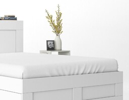 Detexpol Prześcieradło bawełniane 165x255 Porto białe hotelowe PC