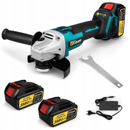 Szlifierka kątowa Akumulatorowa 125mm, Bezszczotkowa, Do Cięcia Polerowania, 2xAKU