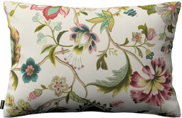 Poszewka Kinga na poduszkę prostokątną, kolorowe kwiaty na jasnym tle, 60 x 40 cm, Londres