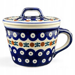 Smalcówka, kubek, miska na owsiankę Ważka dek. 0070 Ceramika Bolesławiec