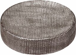 Wenko Mydło na mydło Rivara, mydelniczka do rąk, wykonana z wysokiej jakości ceramiki, elegancka srebrna dekoracja, idealna do łazienki i toalety, ręcznie ozdobiona, Ø 10 x 2,5 cm, srebro