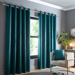 Fusion Turkusowo-zielone zasłony szer. 90 x dł. 90 cm (229 x 229 cm)  turkusowo-zielone zasłony na przelotkach, zielone zasłony do sypialni/salonu, zasłony na drzwi, zasłony termiczne/okienne,